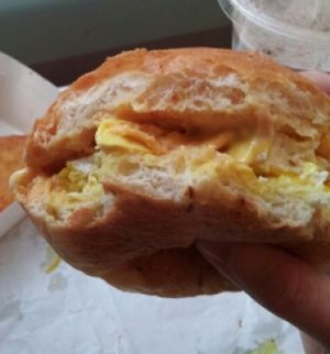 Tibet big brekky bun, hashbrown & Oreo shake at Lord of the Fries - Swanston St in Melbourne