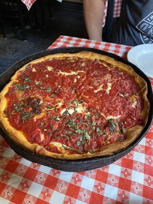   at Gino‘s East in Chicago