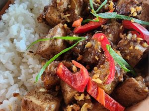 Tofu Adobo at Vedge Bohol in Panglao