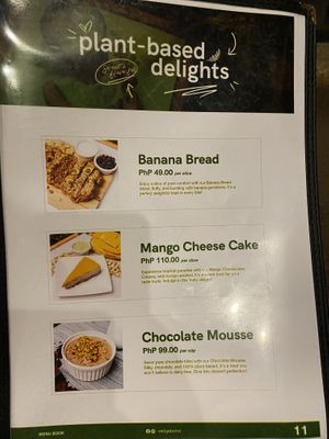 Dessert options  at Vedge Bohol in Panglao