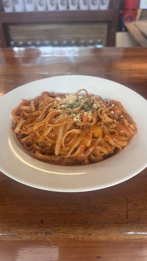 Tomatoes- peanut butter spaghetti  at Vedge Bohol in Panglao