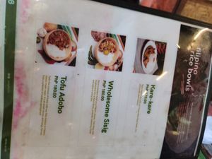 We tried the Wholesome Sisig and the Tofu Adobo. Really good! at Vedge Bohol in Panglao