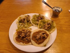 Chalupas at Britches Puebla in Puebla