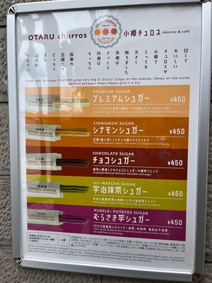 5 types of vegan churros! at Otaru Churros in Otaru