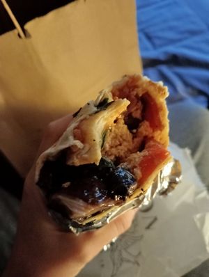 'bacon and egg' breakfast burrito at Son of a Gun in Hamilton