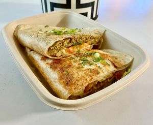 Shawarma jackfruit quesadilla  at Kreate Vegan Fusion in Dubai