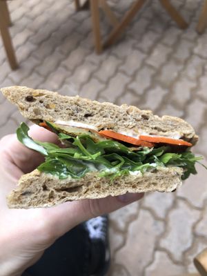 Vegetable baycon sandwich  at Plantoholic in Dubai