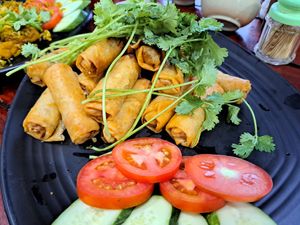 Spring rolls at Quán Thuần Chay Hương Sen in Thu Dau Mot