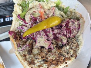 The new vegan döner is not as good as the one they used to have, but still tasty.   at Döner Bros in Oslo