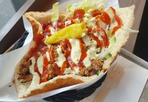 Nix meat döner at Döner Bros in Oslo