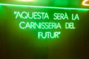 Esta será la carnicería del futuro at El Vegans Hospitalet in Lhospitalet De Llobregat