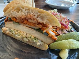 Gochujang Tofu Sandwich   at goatlandia kitchen in Sebastopol