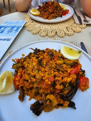 Gemüse paella/vegetable paella - loved it! at Restaurante Chicos del Mar in Mallorca