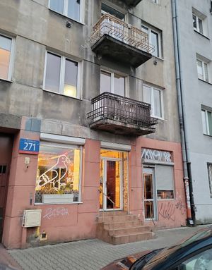 Outside at bar mir in Warsaw