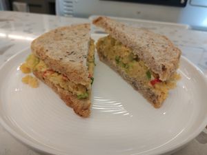 Chickpea salad sandwich at TULA Cafe in Kingston