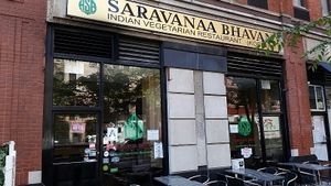 outside at Saravana Bhavan - Upper West Side in New York City