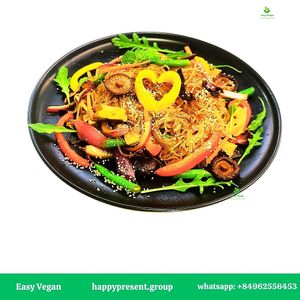 ENERYGY FLOW ( HANOI SIGNATURE )
Vietnamese Finest High-Quality Transparent Mung Bean Noodles, Local Seasonal Vegetables & Herbs, Wood-Ear Mushroom, Shiitake Mushroom, Vegan Balon at Easy Vegan in Hoi An