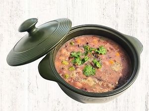 HEALING CONGEE
Stir-Fried Transparent Noodles, Carrots, Bell Peppers, Local Seasonal Vegetables & Herbs, Wood-Ear Mushroom, Vegan Baloney, EasyVegan’s Sauces.
 at Easy Vegan in Hoi An