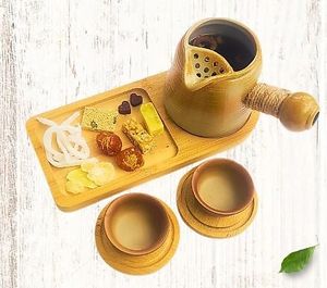 Hot Organic Herbal Tea Served with EasyVegan’s Cakes & Chocolates.
 at Easy Vegan in Hoi An