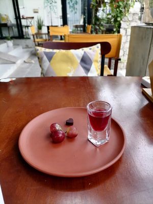 welcome drink at Easy Vegan in Hoi An