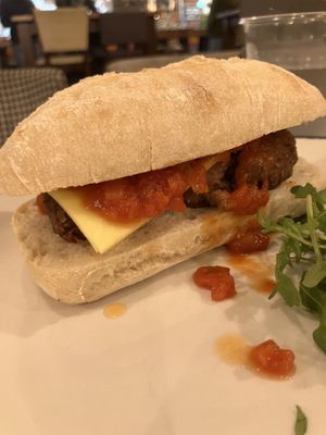 Meatball ciabatta   at Pub On The Pond in Swansea