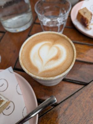 Cappuccino with oat milk at The Coffee Spot  in Haarlem