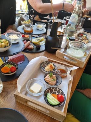 Breakfast table at Hannahs Kreativcafé & Conceptstore in Trier