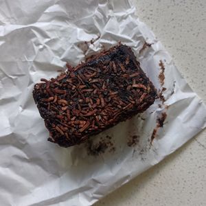 vegan choc fudge lamington at Quarry Bakehouse in Upper Ferntree Gully