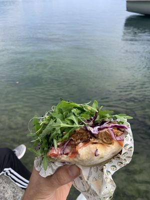 Pita by the lake was sublime  at Veganitas in Luzern