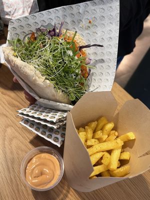 Vegan Salmon Wood Smoked Pita  at Veganitas in Luzern