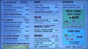 Updated options at Veganitas in Luzern