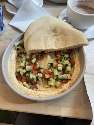 Hummus plate  at Morcolade in Frankfurt