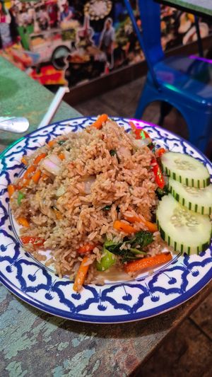 Thai Basil Fried Rice at Kacha Thai Market in Royal Oak