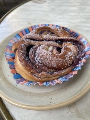 Blueberry pastry - not labelled vegan but it is vegan, just ask when you’re there   at Bröd & Salt in Stockholm