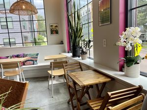 Bright and cheery   at Sarom's Cafe in Winooski
