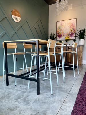 Various table options   at Sarom's Cafe in Winooski