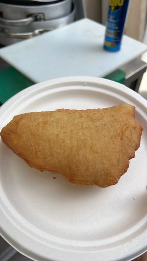 Fried calzone filled with mozzarella and ricotta cheese at Bottega di Rosaria in Siena