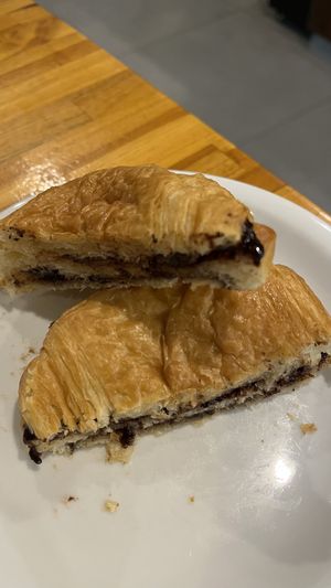 Pain au chocolat vegano  at Cupping Café in Sao Paulo