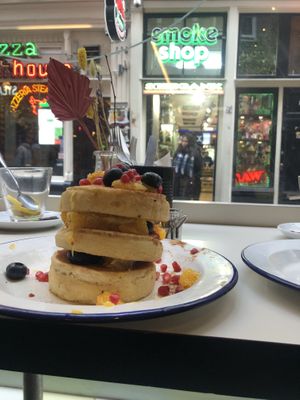 Honestly, go somewhere else for better pancakes  at Madam Pancake in Amsterdam