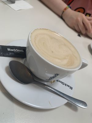 Oat milk cappuccino   at Madam Pancake in Amsterdam