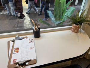 table  at Madam Pancake in Amsterdam