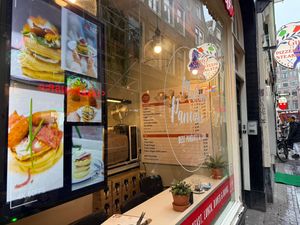 front #Veganuary at Madam Pancake in Amsterdam