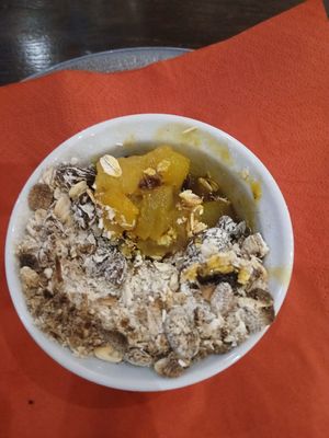 Granola and fruit at Cornkist in Ellon