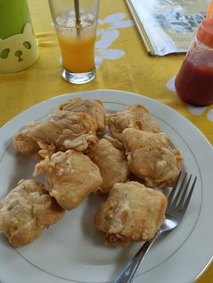 Fried tofu. at Today's Cafe in Samosir