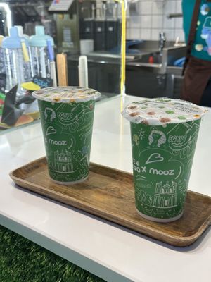 Taro bubble tea  at ZenZoo in Barcelona