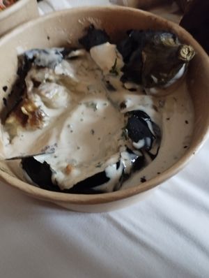 Aubergine tahini at Cult of Pita in Porto