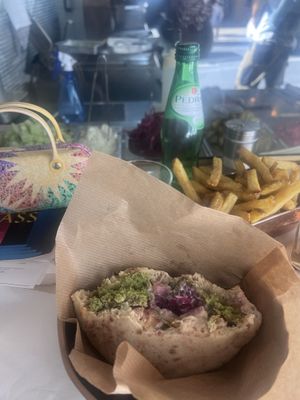 Classic plus fries  at Cult of Pita in Porto