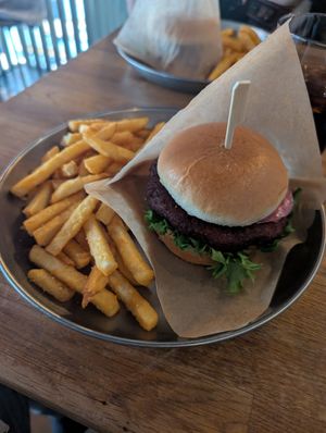 Vegan burger at Kopps in Gothenburg