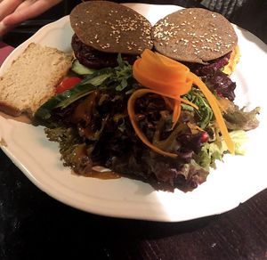 Beetroot burger  at Radost Fina Kuhinjica in Belgrade