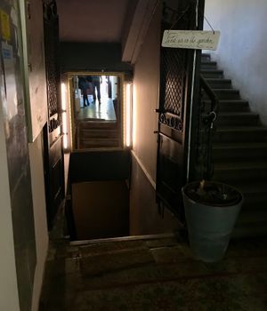 The narthex of the building at Radost Fina Kuhinjica in Belgrade